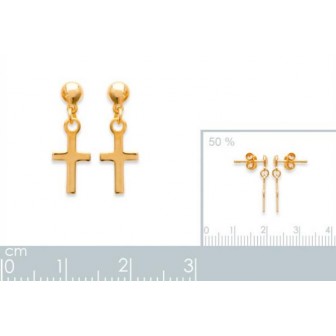 Boucles d'oreilles plaqué or 750/000 3 microns