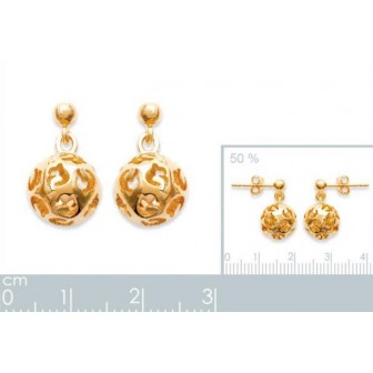 Boucles d'oreilles plaqué or 750/000 3 microns