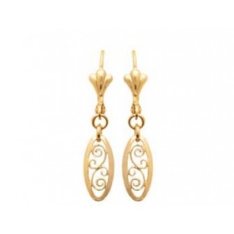 Boucles d'oreilles plaqué or 750/000 3 microns