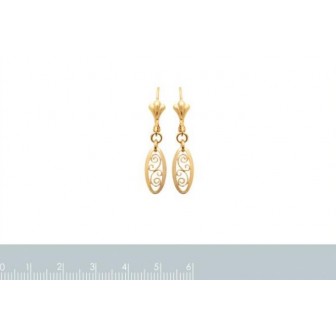 Boucles d'oreilles plaqué or 750/000 3 microns