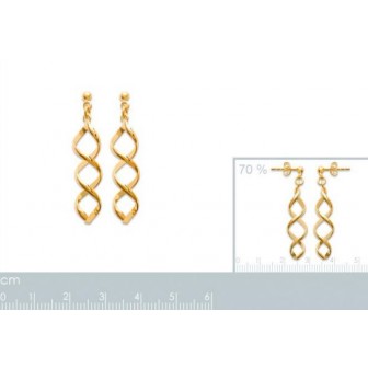 Boucles d'oreilles plaqué or 750/000 3 microns 