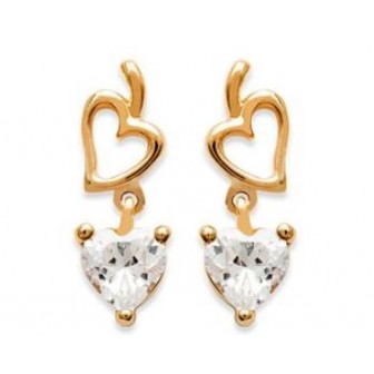 Boucles d'oreilles plaqué or 750/000 3 microns oz 