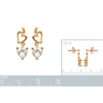 Boucles d'oreilles plaqué or 750/000 3 microns oz 