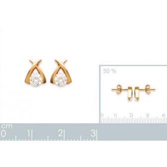 Boucles d'oreilles plaqué or 750/000 3 microns oz