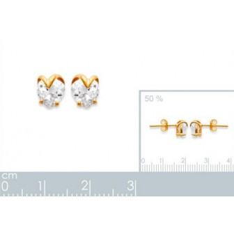 Boucles d'oreilles plaqué or 750/000 3 microns oz