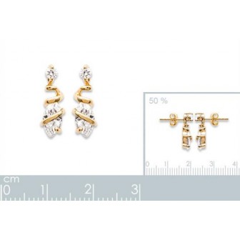 Boucles d'oreilles plaqué or 750/000 3 microns oz