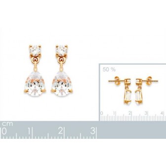 Boucles d'oreilles plaqué or 750/000 3 microns oz