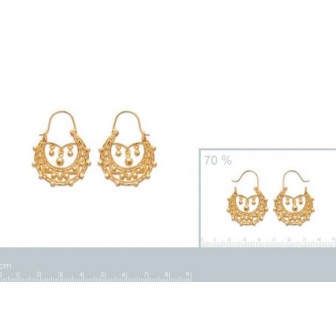 Créoles plaqué or 750/000 3 microns 