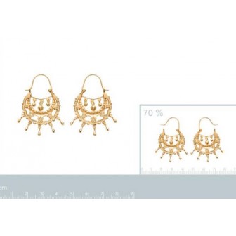 Créoles plaqué or 750/000 3 microns oz