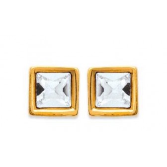 Boucles d'oreilles plaqué or 750/000 3 microns cristal GHJ33171