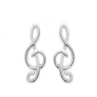 Boucles d'oreilles argent rhodiée 925/000