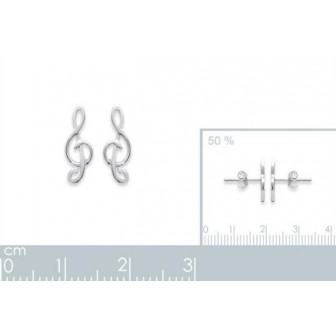 Boucles d'oreilles argent rhodiée 925/000