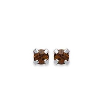 Boucles d'oreilles tige argent cristal 