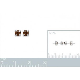 Boucles d'oreilles tige argent cristal 