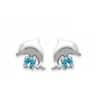 Boucle d'oreilles argent 925/000 cristal