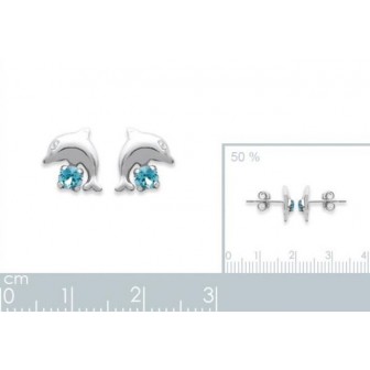 Boucle d'oreilles argent 925/000 cristal