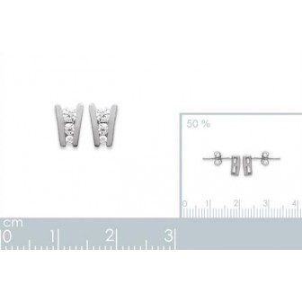Boucles d'oreilles argent 925/000 rhodiée oz