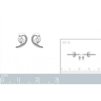 Boucles d'oreilles argent 925/000 rhodiée oz
