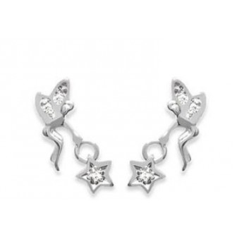 Boucles d'oreilles argent 925/000 rhodiée oz OP80110