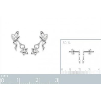 Boucles d'oreilles argent 925/000 rhodiée oz