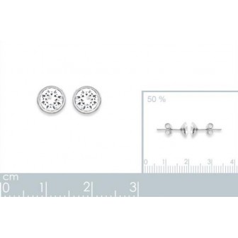 Boucle d'oreilles argent 925/000 cristal