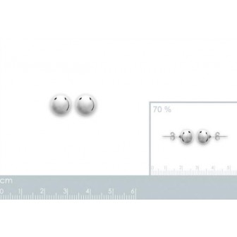 Boucles d'oreilles argent rhodiée 925/000