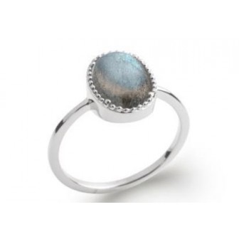 Bague argent 925/000 rhodié Labradorite 1277015