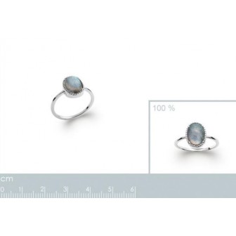 Bague argent 925/000 rhodié Labradorite 1277015