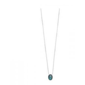 Collier argent rhodié 925/000 Labradorite 873098