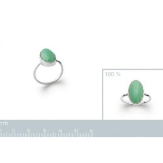 Bague argent rhodié 925/000 Aventurine 1277150