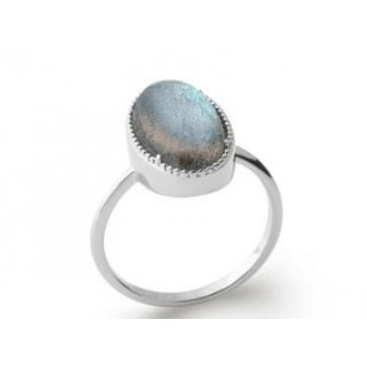 Bague argent 925/000 rhodié Labradorite 1277115