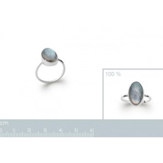Bague argent 925/000 rhodié Labradorite 1277115