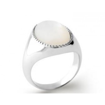 Bague argent 925/000 rhodié nacre 1277204