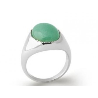 Bague argent 925/000 rhodié Aventurine 1277250