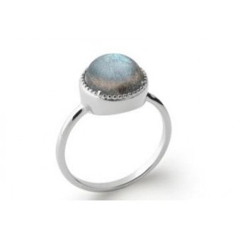 Bague argent 925/000 rhodié Labradorite 1277315