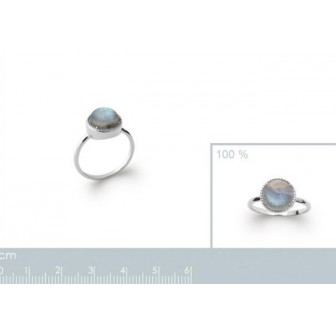 Bague argent 925/000 rhodié Labradorite 1277315