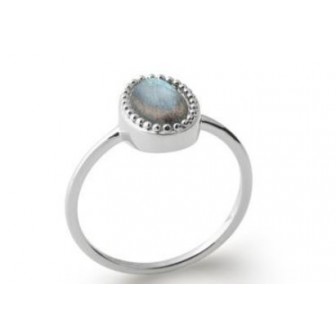 Bague argent 925/000 rhodié Labradorite 1VGY915