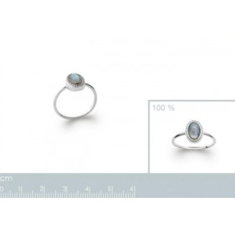 Bague argent 925/000 rhodié Labradorite 1276915