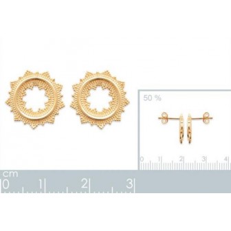 Boucles d'oreilles plaqué-or 750/000 3 microns 2558600