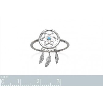 Bague argent 925/000 rhodié et pierre synthétique 1280430