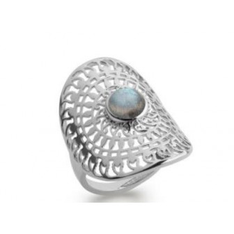 Bague argent 925/000 rhodié Labradorite 1272815