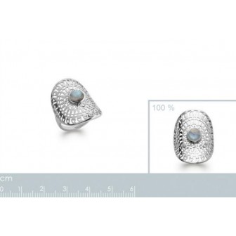 Bague argent 925/000 rhodié Labradorite 1272815