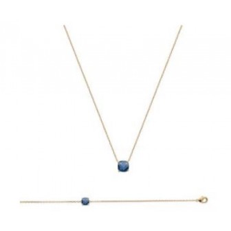 Bracelet plaqué-or 750/000 3 microns pierre synthétique 97VGY118