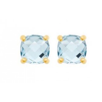 Boucles d'oreilles plaqué-or 750/000 3 microns pierre synthétique 2556860
