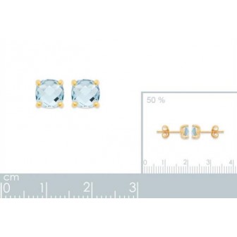 Boucles d'oreilles plaqué-or 750/000 3 microns pierre synthétique 2556860