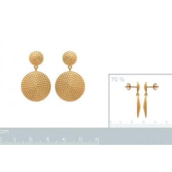 Boucles d'oreilles plaqué-or 750/000 3 microns 2556700