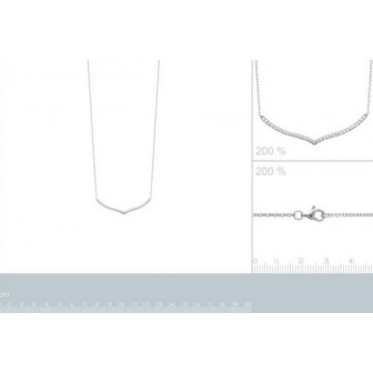 Collier argent rhodié 925/000 oz 873094