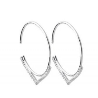 Créoles argent rhodié 925/000 oz 1625610