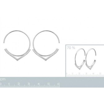 Créoles argent rhodié 925/000 oz 1625610