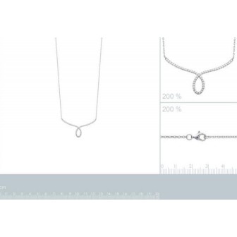 Collier argent rhodié 925/000 oz 873095